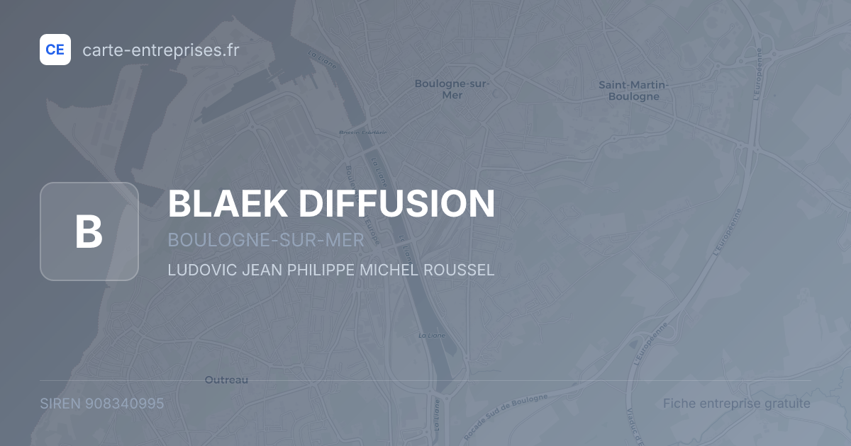 BLAEK DIFFUSION — 908340995 — fiche entreprise