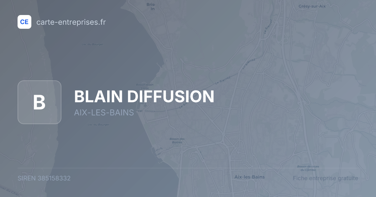 BLAIN DIFFUSION — 385158332 — fiche entreprise