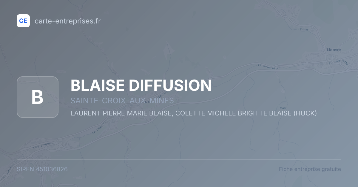 BLAISE DIFFUSION — 451036826 — fiche entreprise