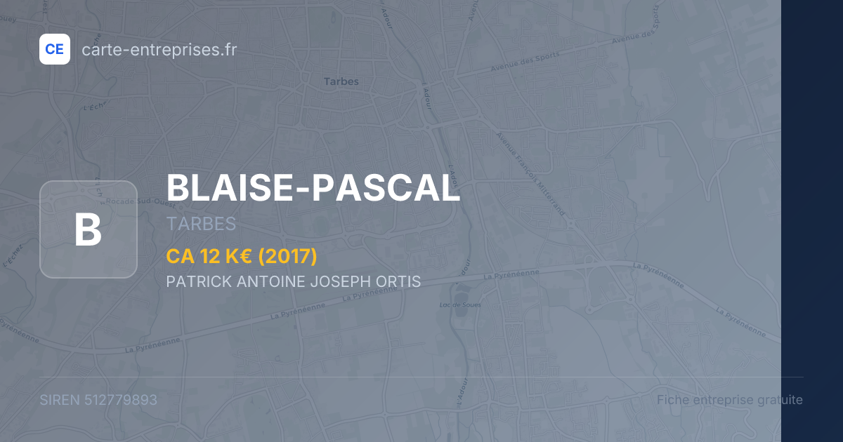 BLAISE-PASCAL — 512779893 — fiche entreprise
