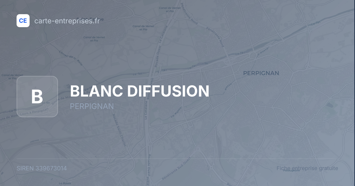 BLANC DIFFUSION — 339673014 — fiche entreprise