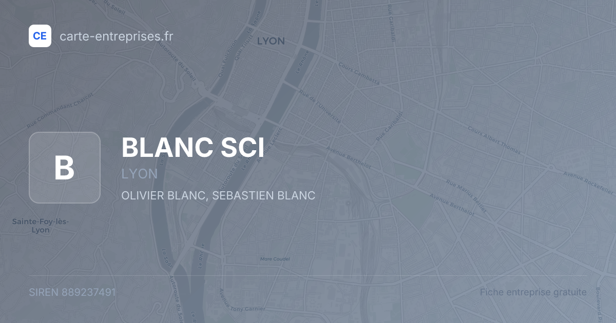 BLANC SCI — 889237491 — fiche entreprise