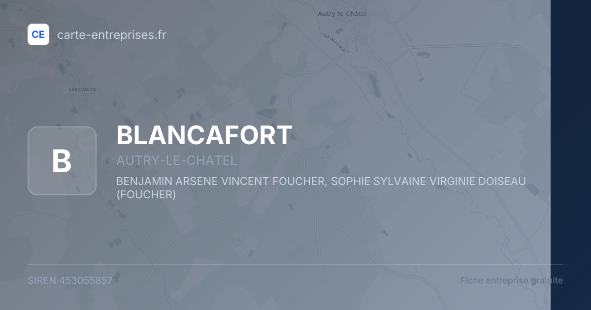 BLANCAFORT — 453055857 — fiche entreprise