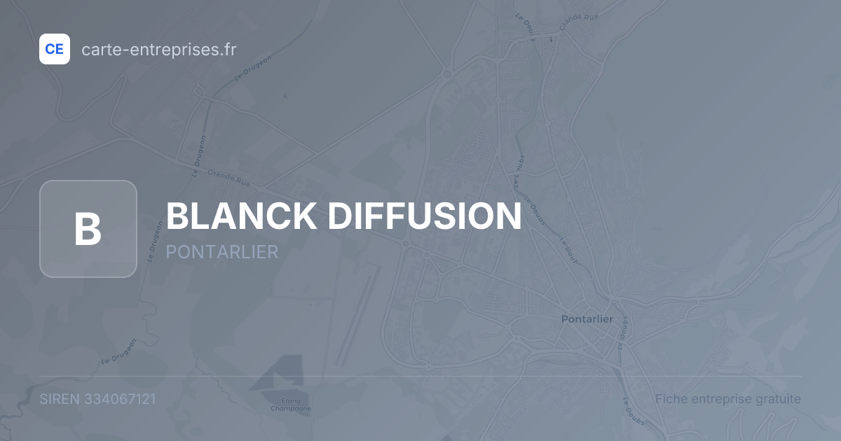 BLANCK DIFFUSION — 334067121 — fiche entreprise