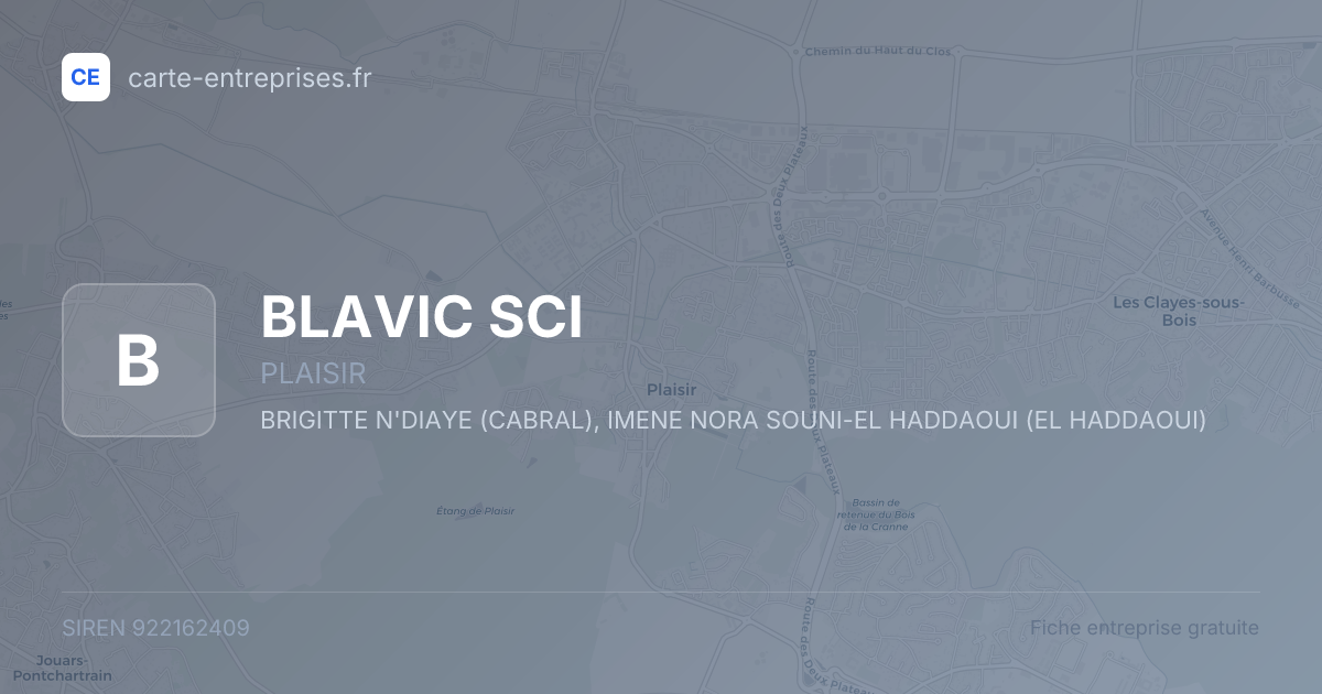BLAVIC SCI — 922162409 — fiche entreprise