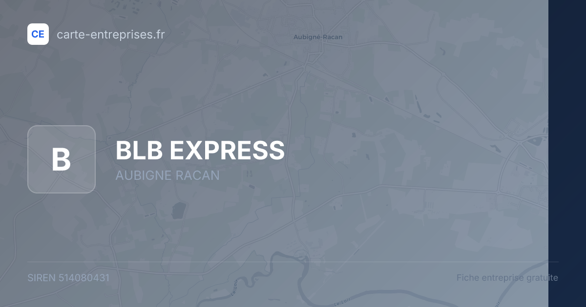 BLB EXPRESS — 514080431 — fiche entreprise