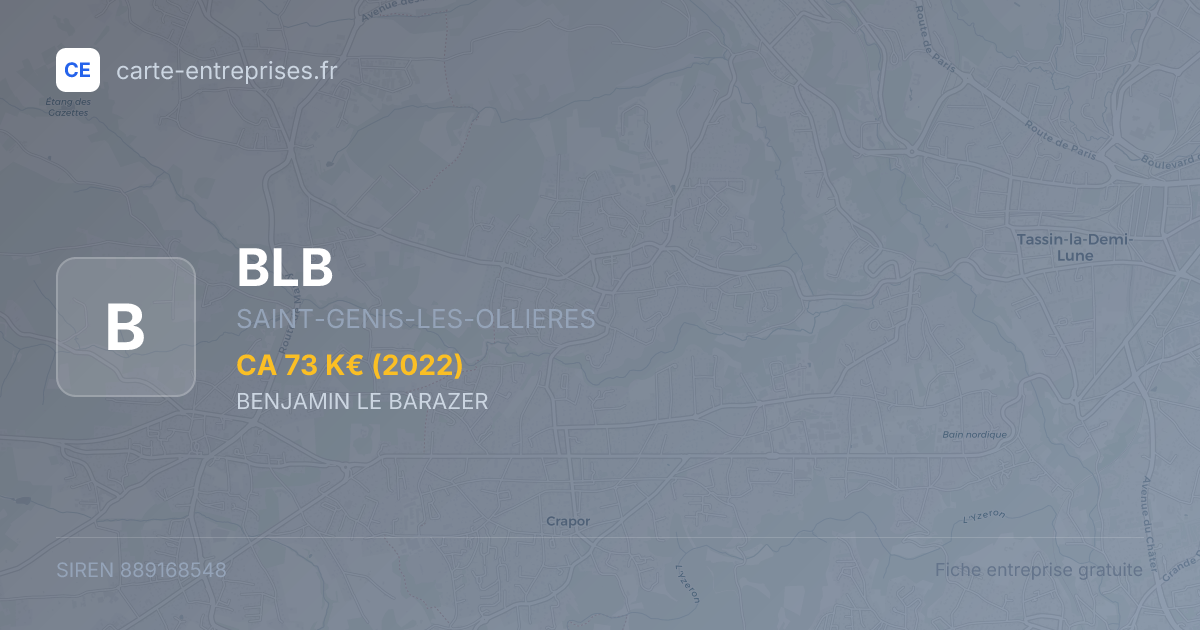 BLB — 889168548 — fiche entreprise