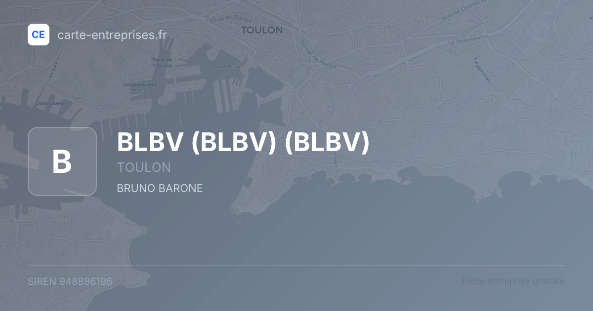 BLBV (BLBV) (BLBV) — 948896196 — fiche entreprise
