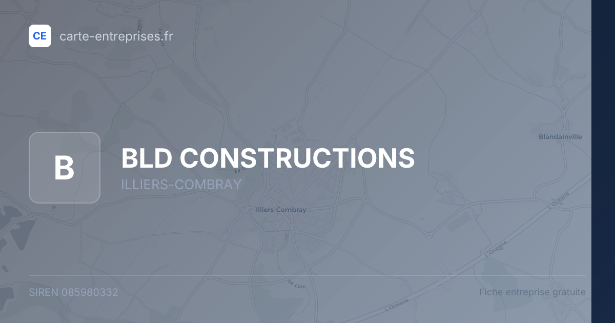 BLD CONSTRUCTIONS — 085980332 — fiche entreprise