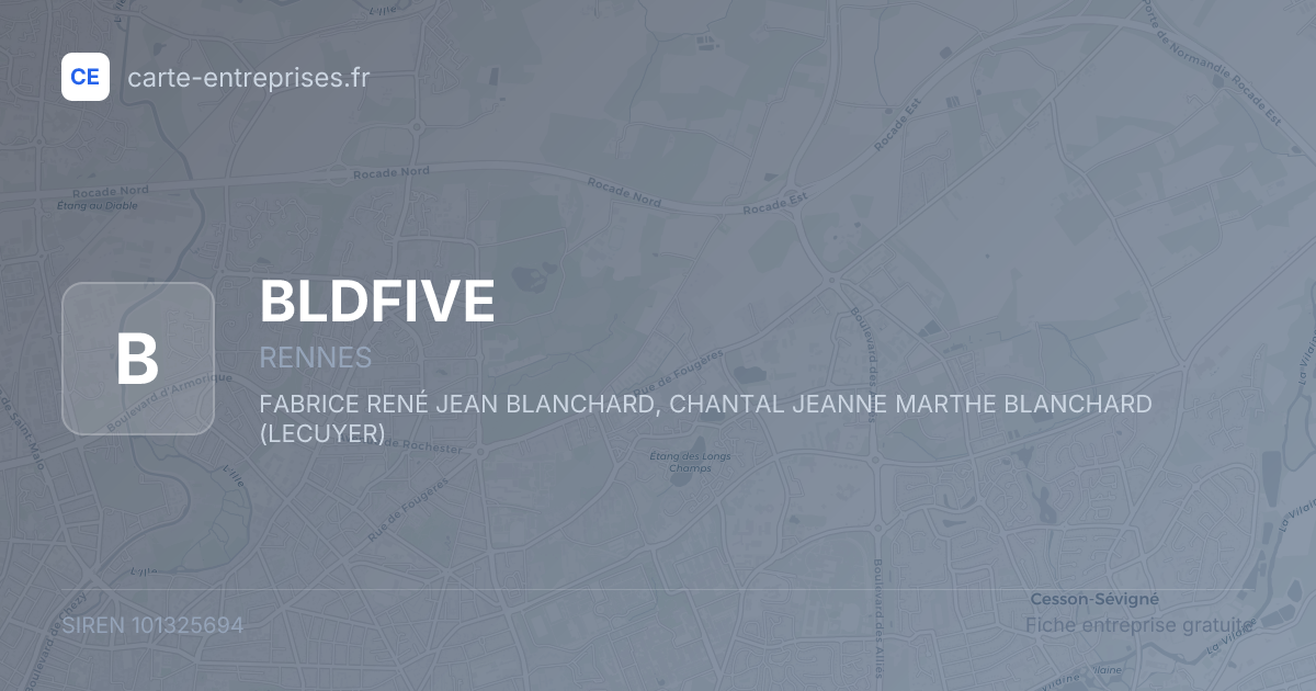BLDFIVE — 101325694 — fiche entreprise