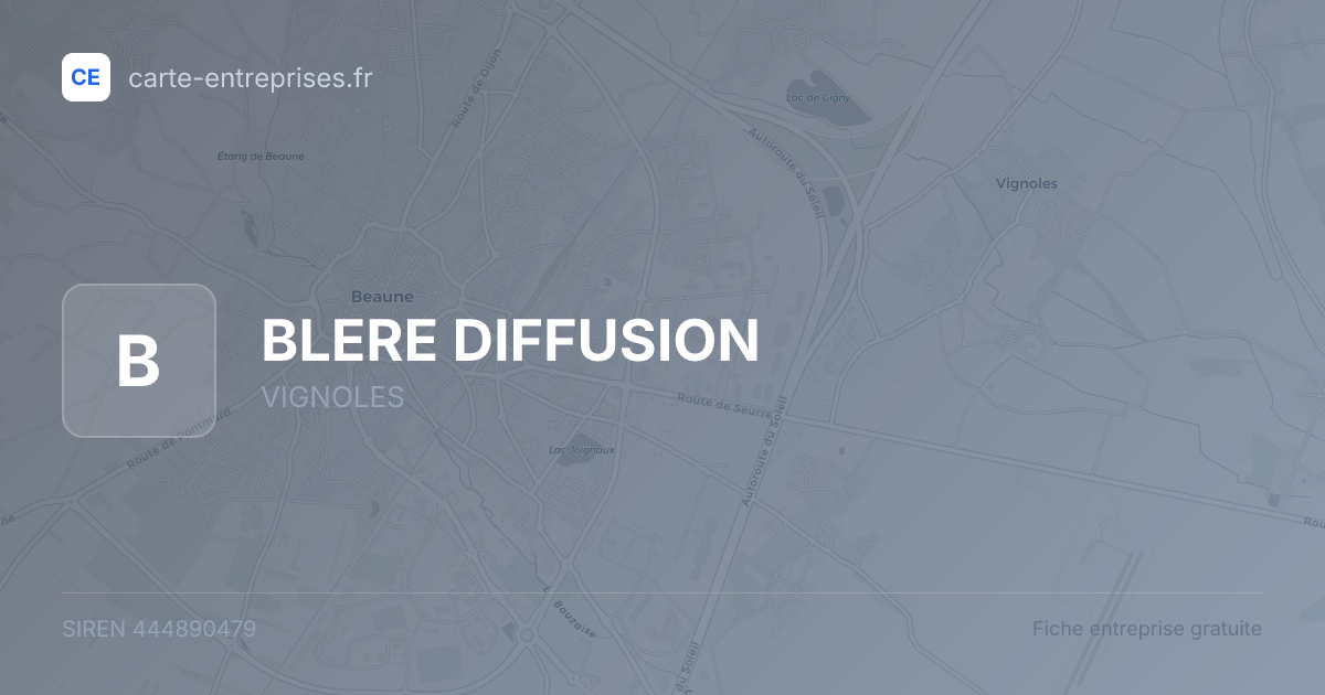 BLERE DIFFUSION — 444890479 — fiche entreprise