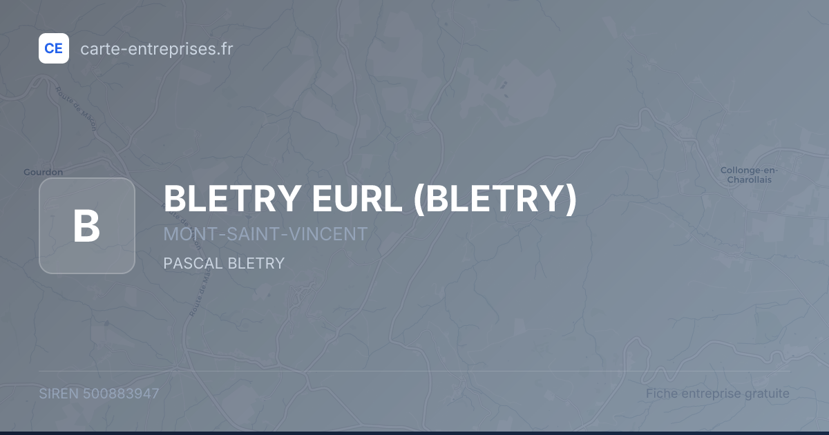 BLETRY EURL (BLETRY) — 500883947 — fiche entreprise