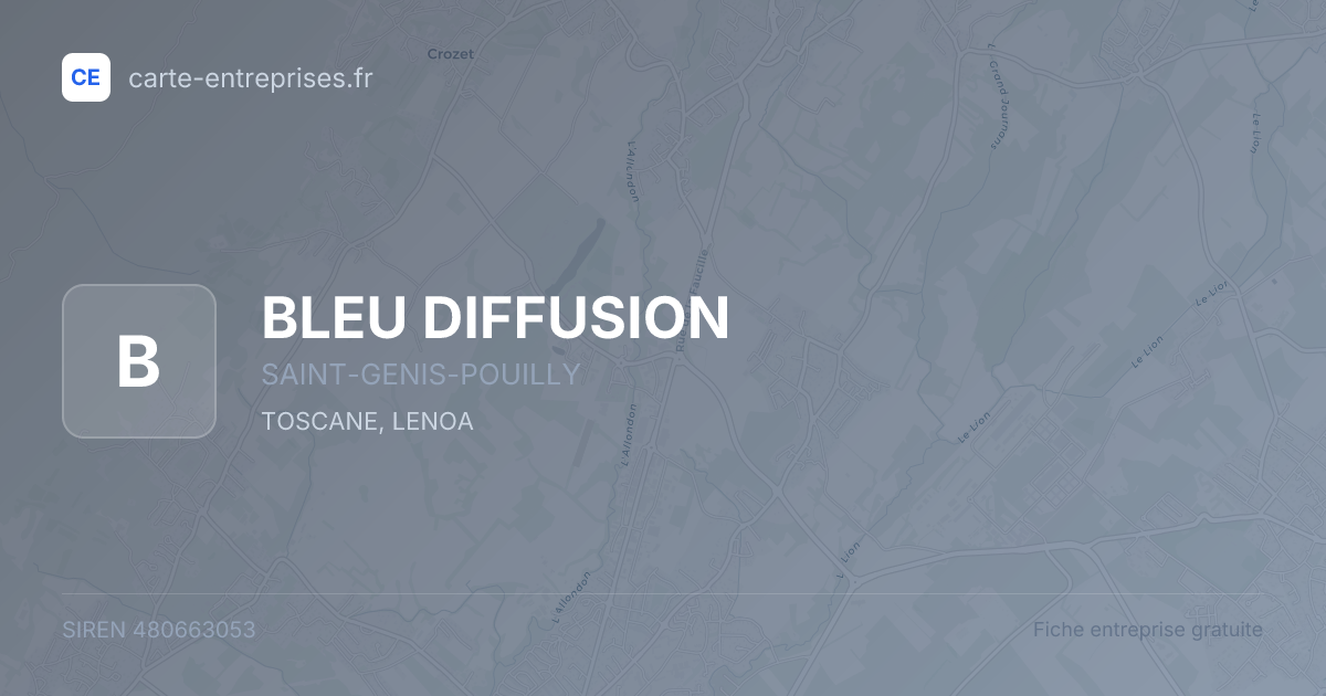 BLEU DIFFUSION — 480663053 — fiche entreprise