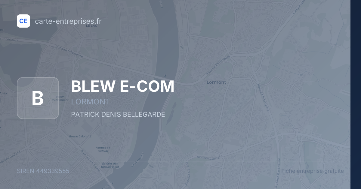 BLEW E-COM — 449339555 — fiche entreprise