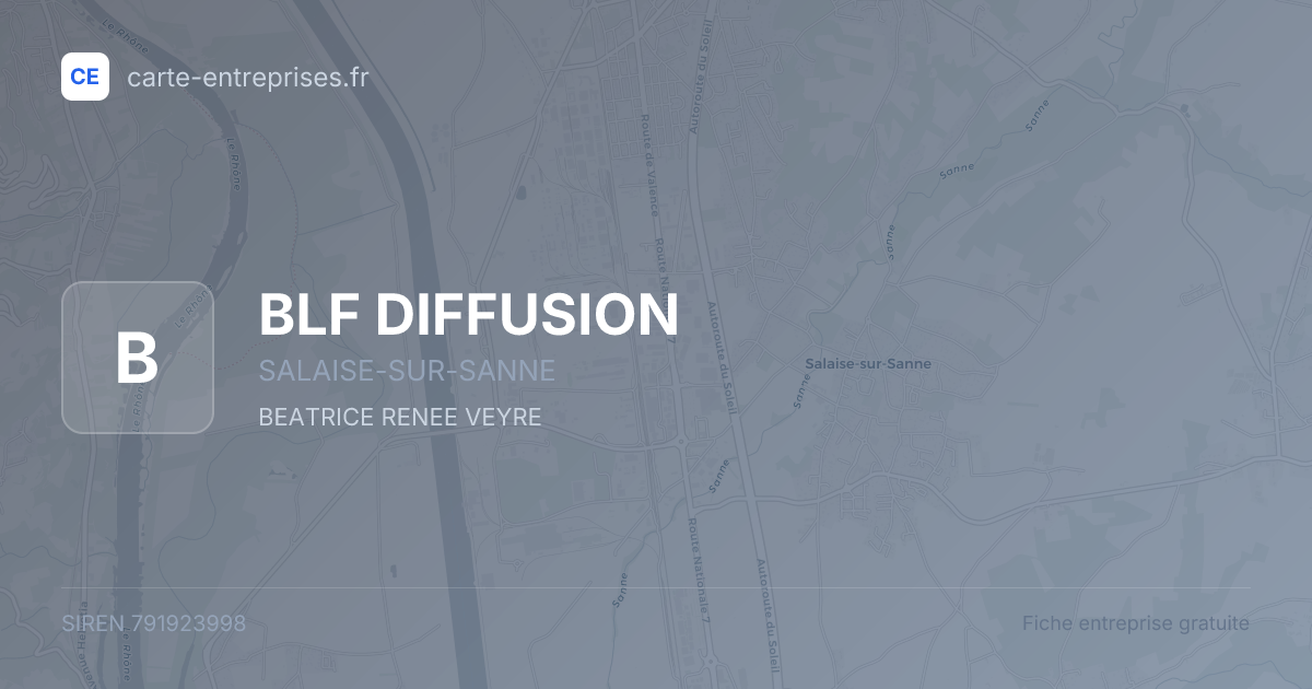 BLF DIFFUSION — 791923998 — fiche entreprise