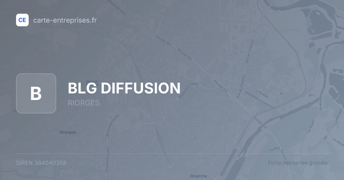 BLG DIFFUSION — 384040358 — fiche entreprise