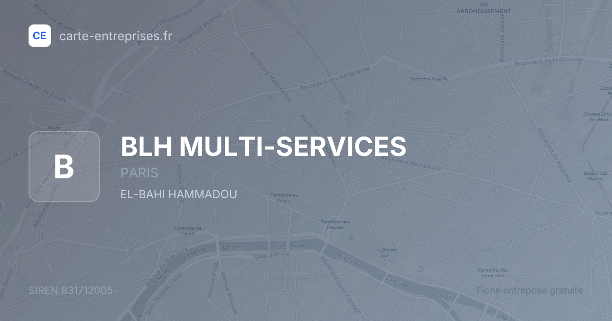 BLH MULTI-SERVICES — 831712005 — fiche entreprise