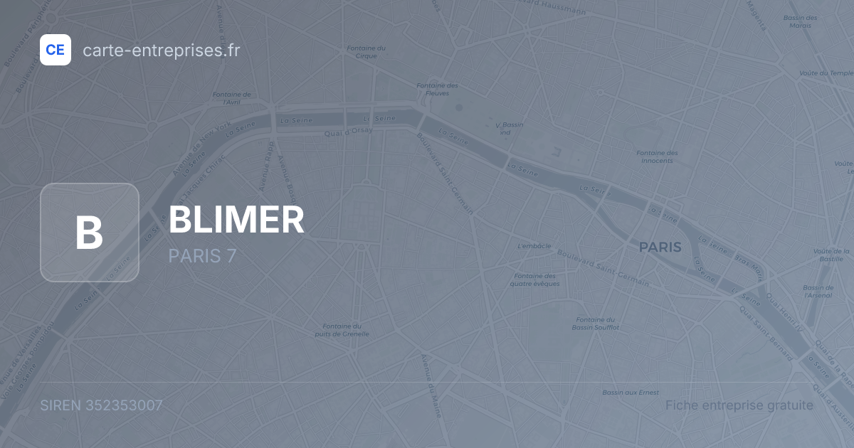 BLIMER — 352353007 — fiche entreprise