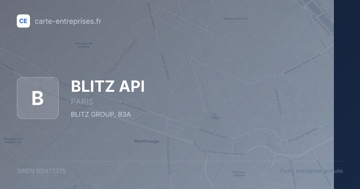 BLITZ API — 101473775 — fiche entreprise