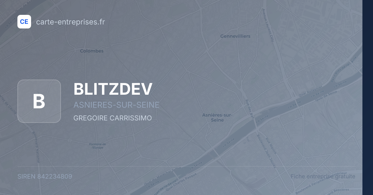 BLITZDEV — 842234809 — fiche entreprise