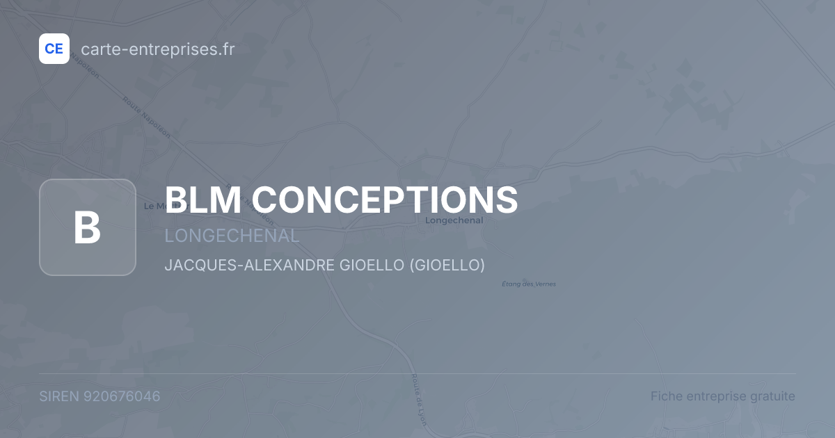 BLM CONCEPTIONS — 920676046 — fiche entreprise