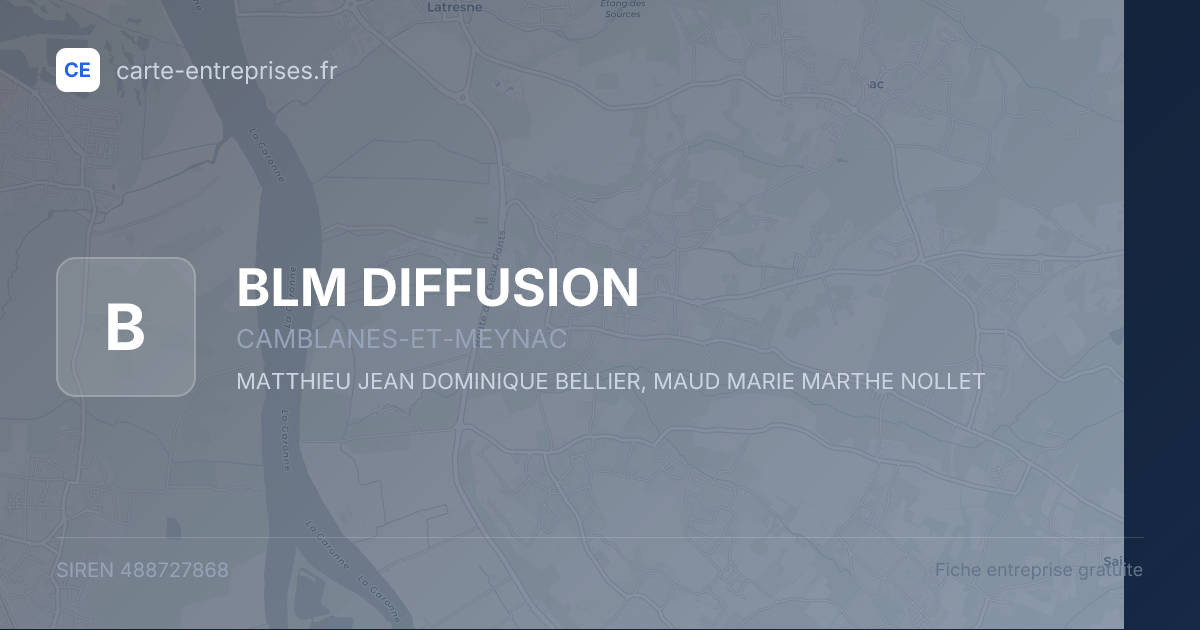 BLM DIFFUSION — 488727868 — fiche entreprise