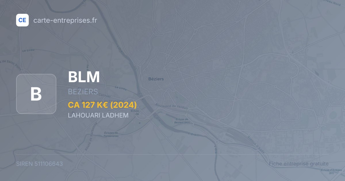 BLM — 511106643 — fiche entreprise