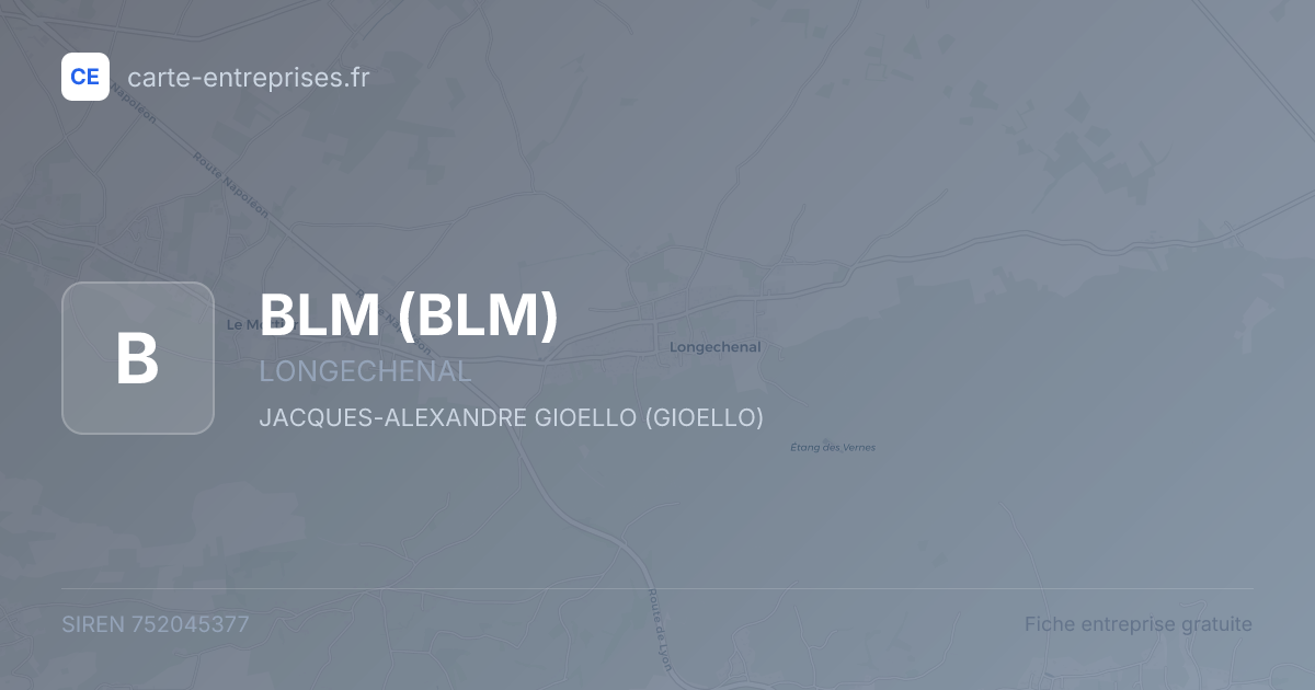 BLM — 752045377 — fiche entreprise