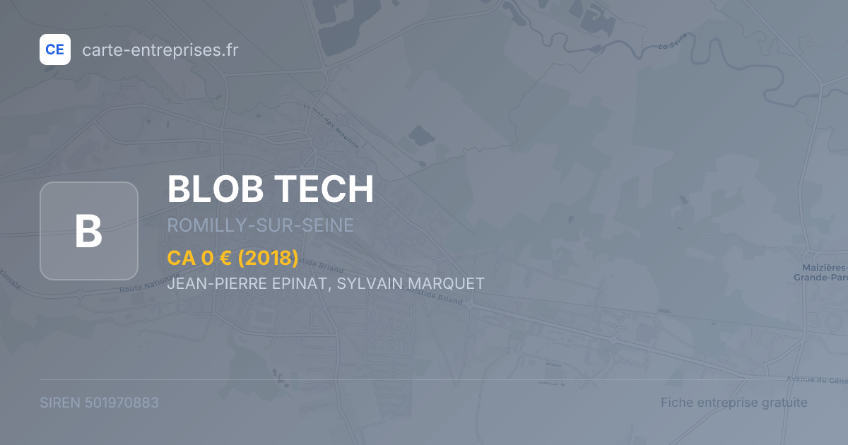 BLOB TECH — 501970883 — fiche entreprise