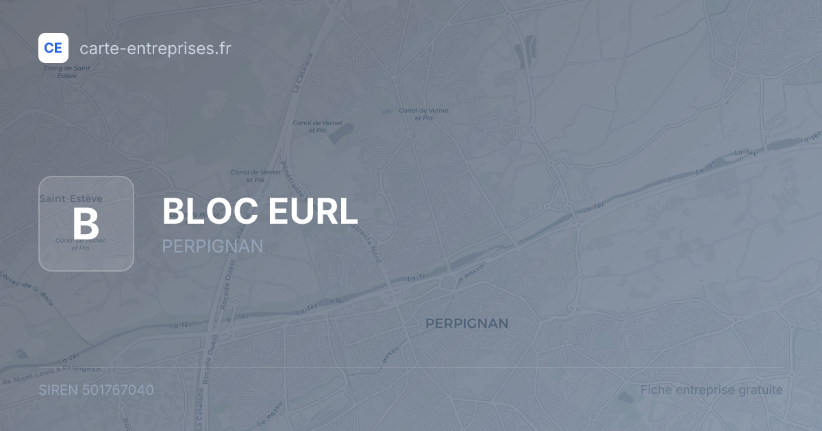 BLOC EURL — 501767040 — fiche entreprise