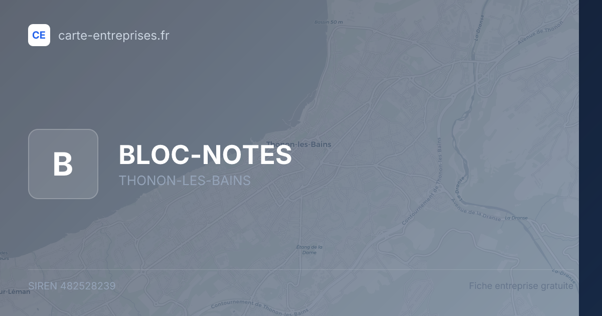 BLOC-NOTES — 482528239 — fiche entreprise