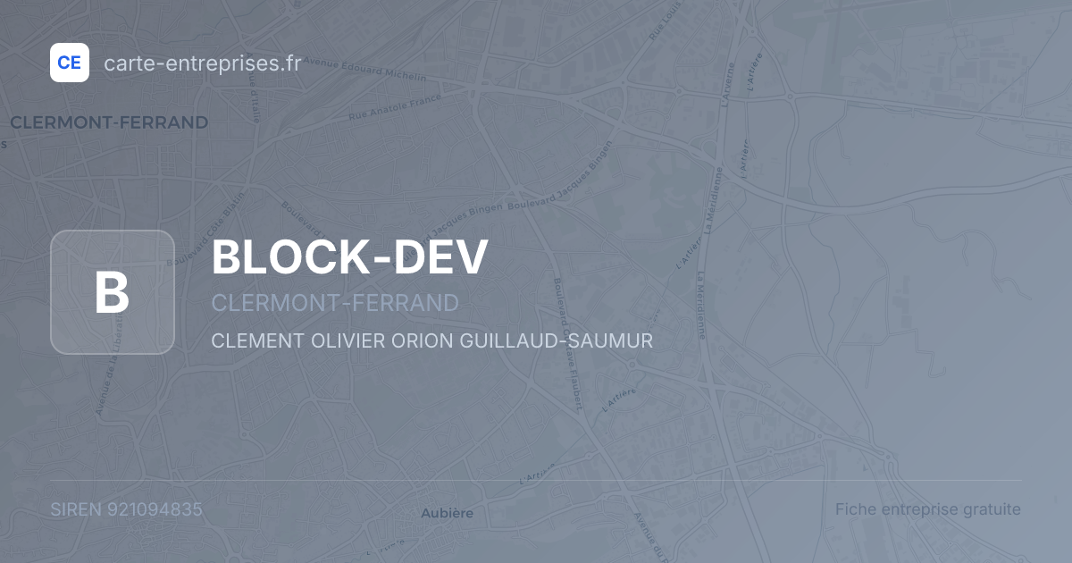 BLOCK-DEV — 921094835 — fiche entreprise
