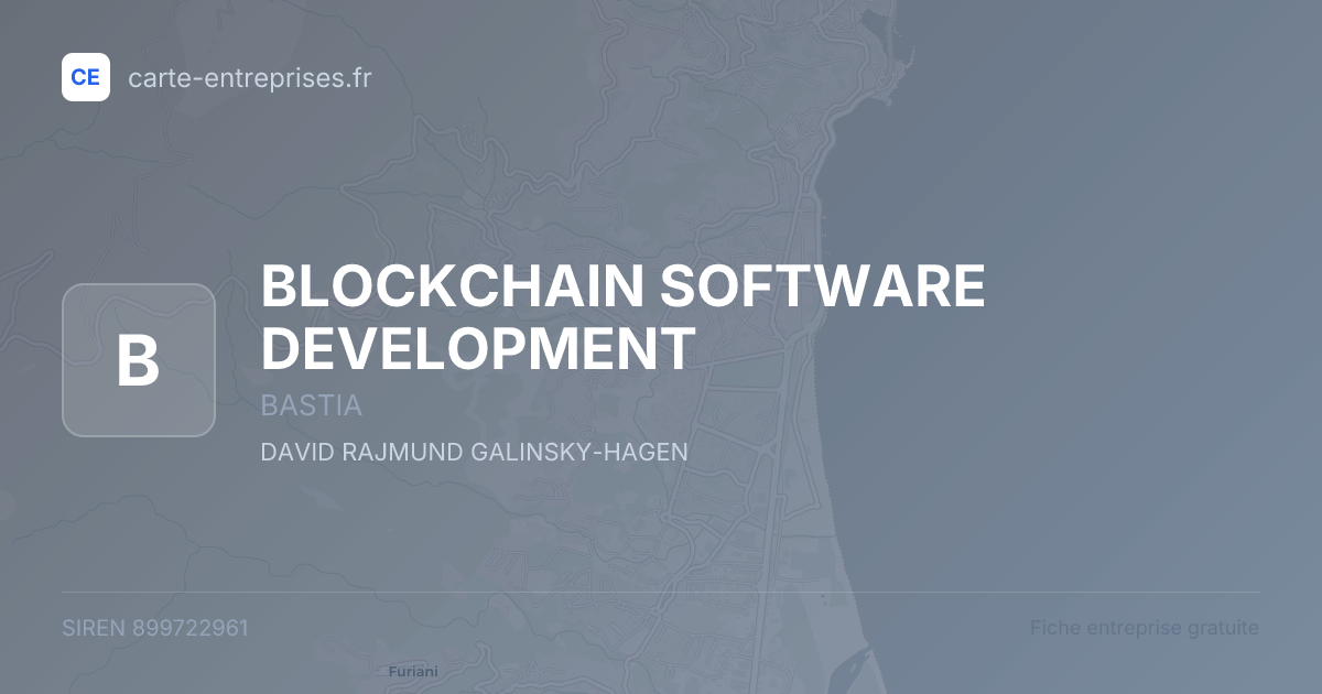 BLOCKCHAIN SOFTWARE DEVELOPMENT — 899722961 — fiche entreprise