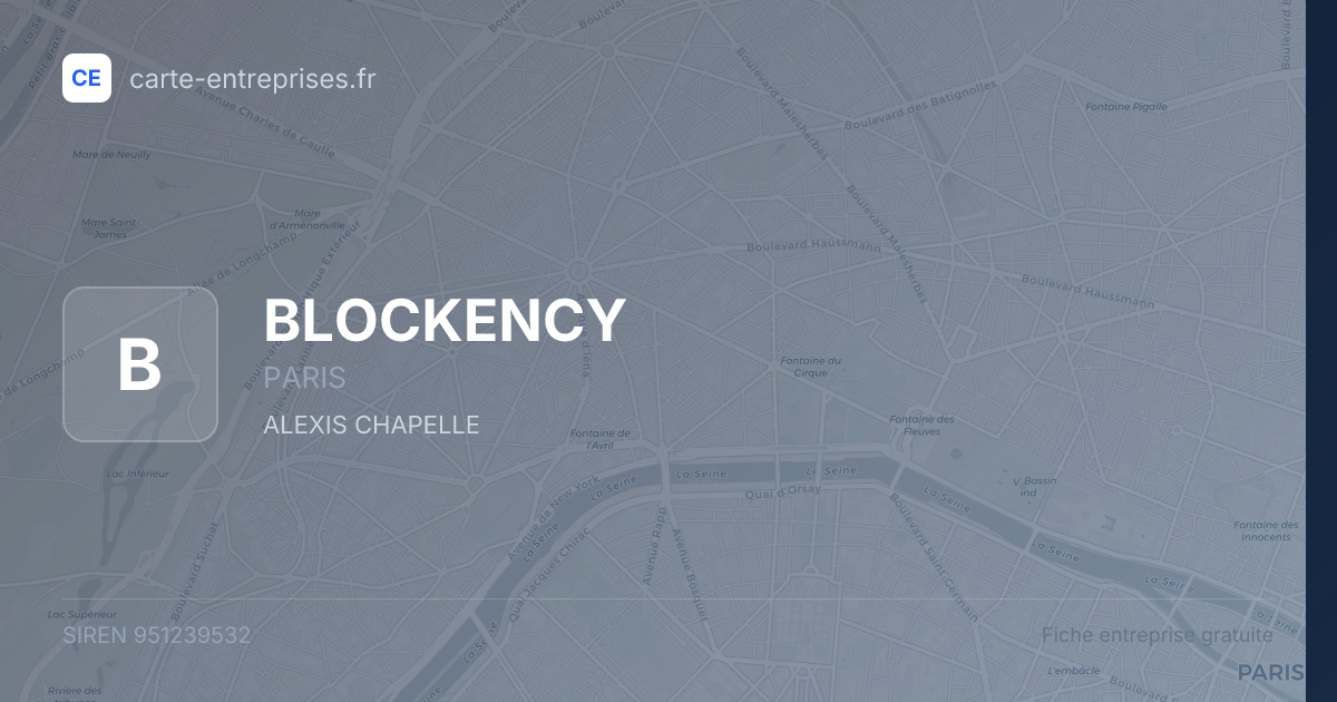 BLOCKENCY — 951239532 — fiche entreprise
