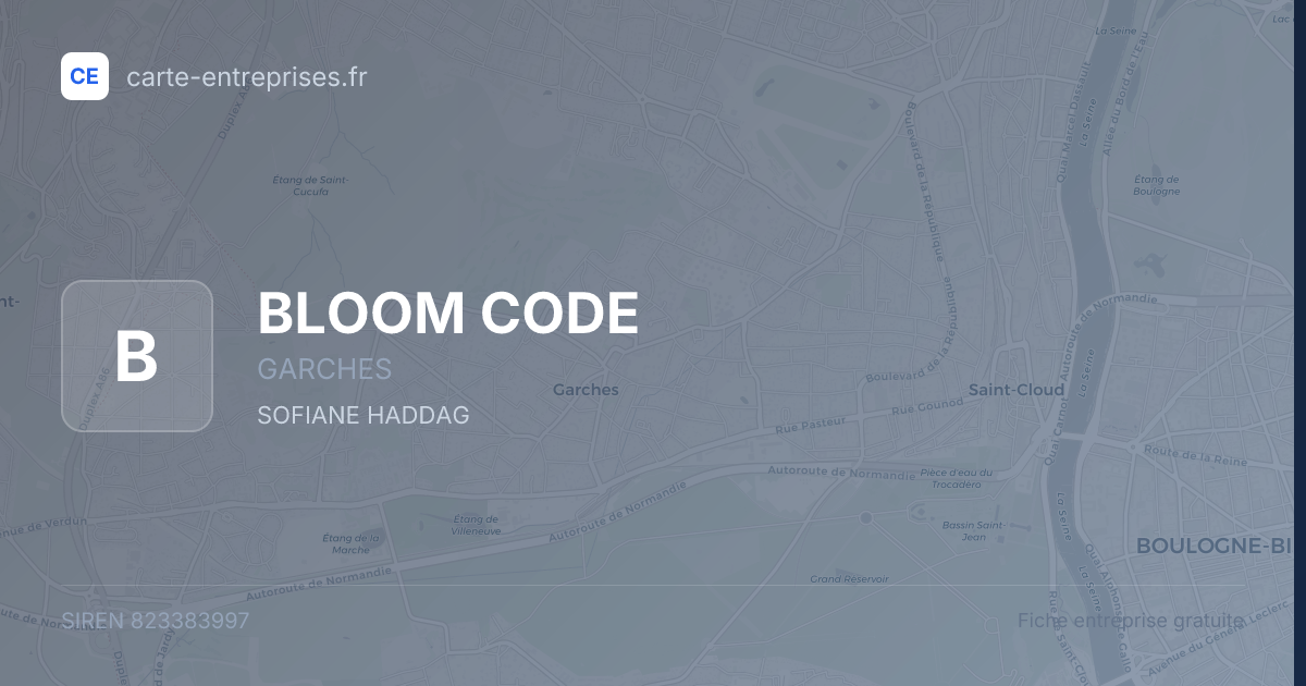 BLOOM CODE — 823383997 — fiche entreprise