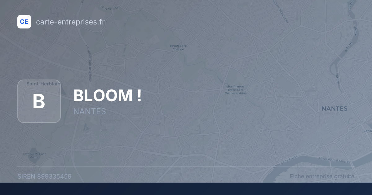 BLOOM ! — 899335459 — fiche entreprise