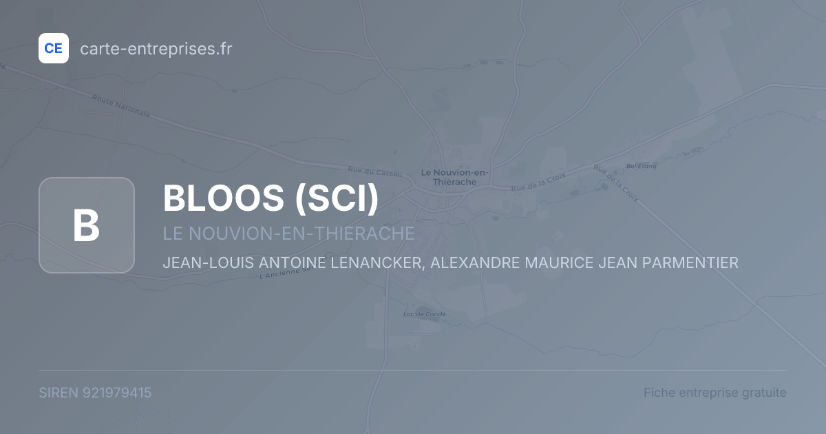 BLOOS (SCI) — 921979415 — fiche entreprise