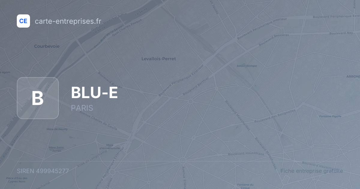 BLU-E — 499945277 — fiche entreprise
