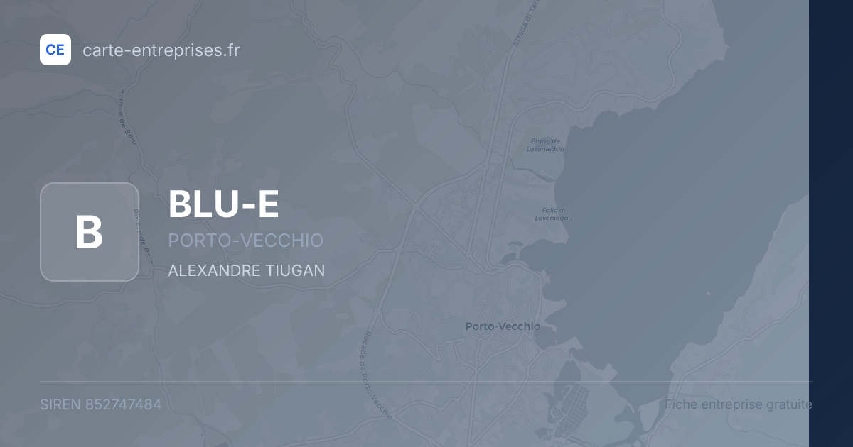 BLU-E — 852747484 — fiche entreprise