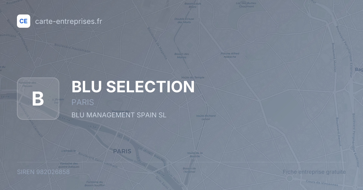 BLU SELECTION — 982026858 — fiche entreprise