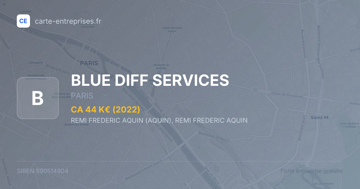 BLUE DIFF SERVICES — 890514904 — fiche entreprise