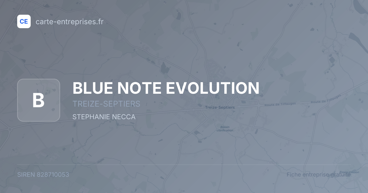 BLUE NOTE EVOLUTION — 828710053 — fiche entreprise