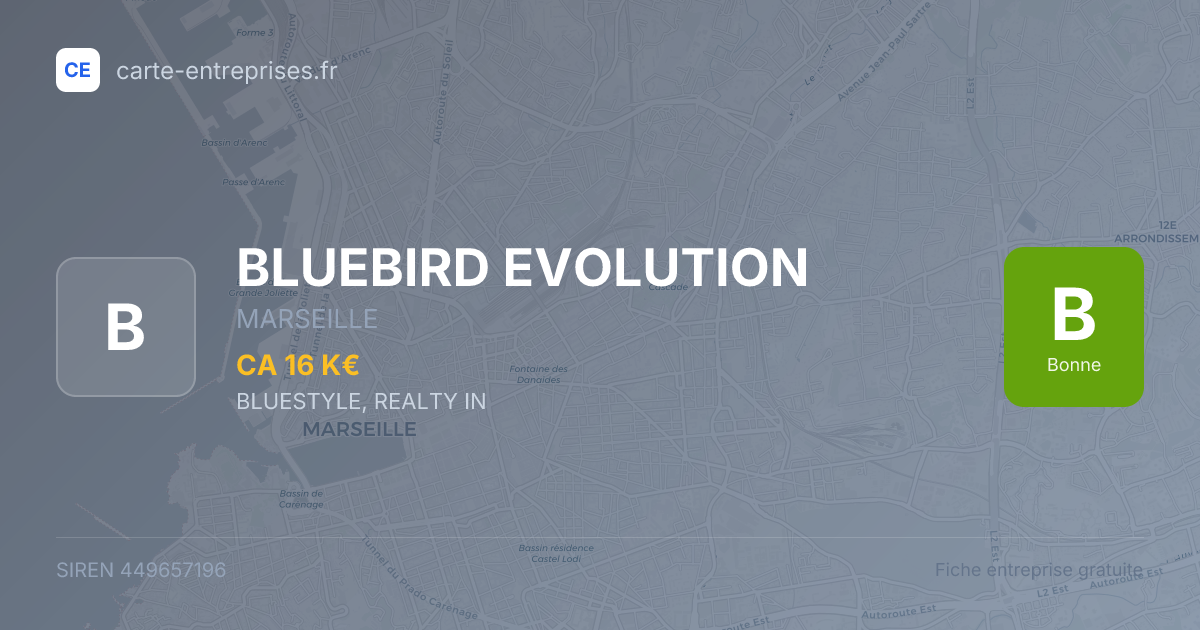 BLUEBIRD EVOLUTION — 449657196 — fiche entreprise