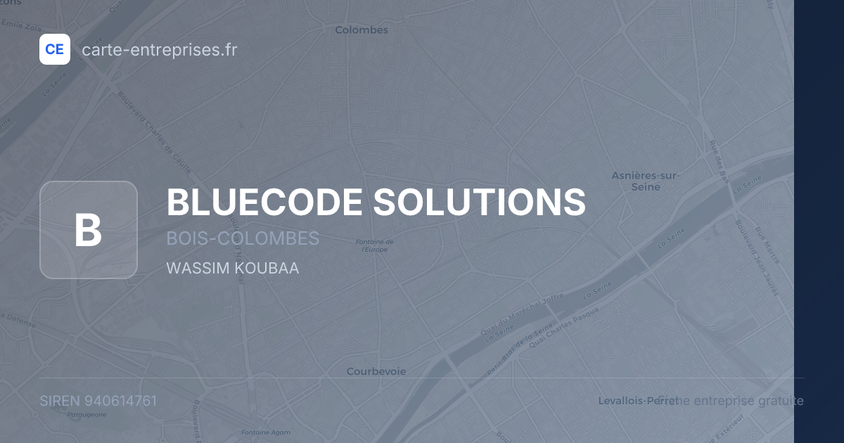 BLUECODE SOLUTIONS — 940614761 — fiche entreprise