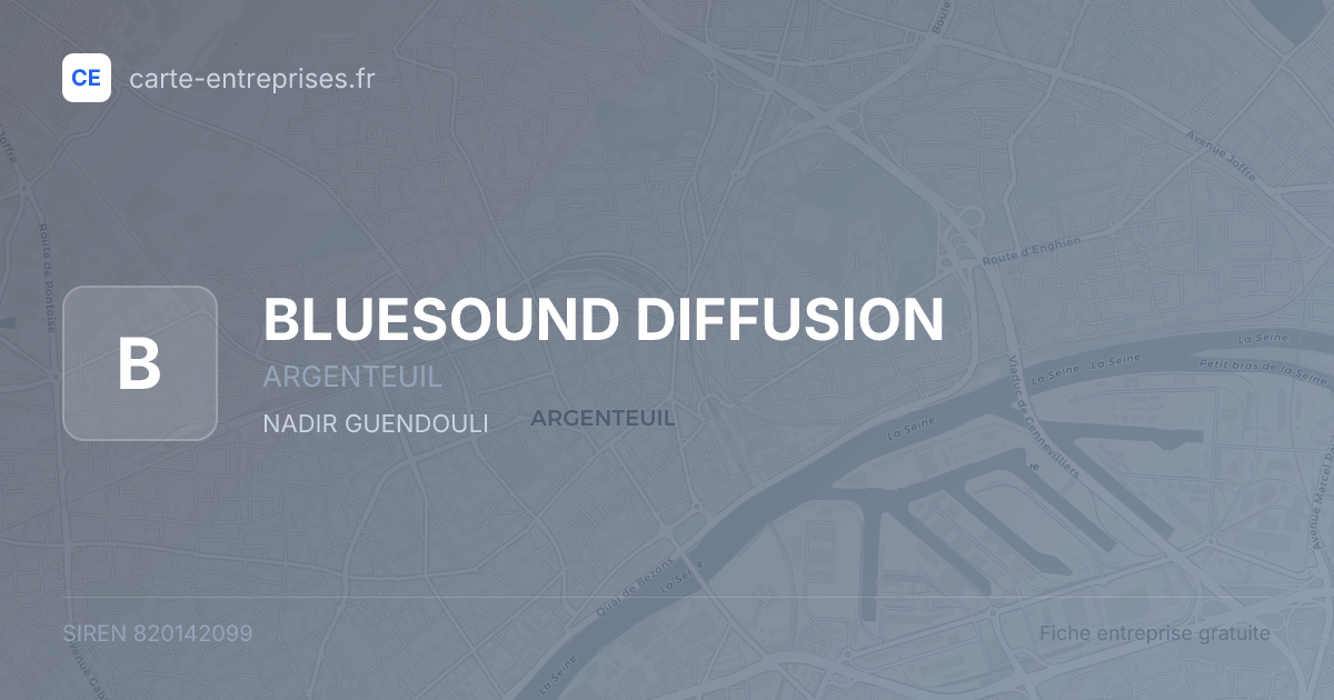 BLUESOUND DIFFUSION — 820142099 — fiche entreprise