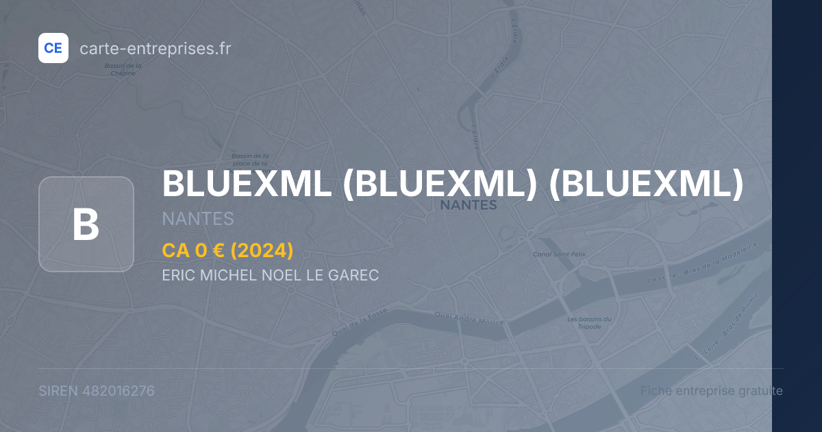 BLUEXML (BLUEXML) (BLUEXML) — 482016276 — fiche entreprise