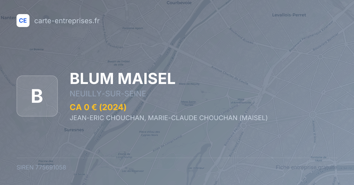 BLUM MAISEL — 775691058 — fiche entreprise