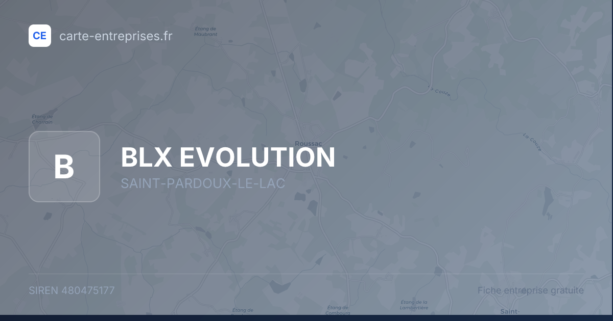 BLX EVOLUTION — 480475177 — fiche entreprise
