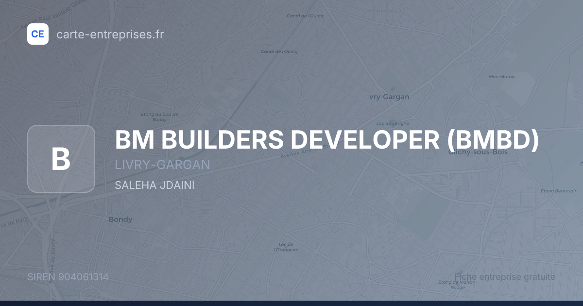 BM BUILDERS DEVELOPER (BMBD) — 904061314 — fiche entreprise