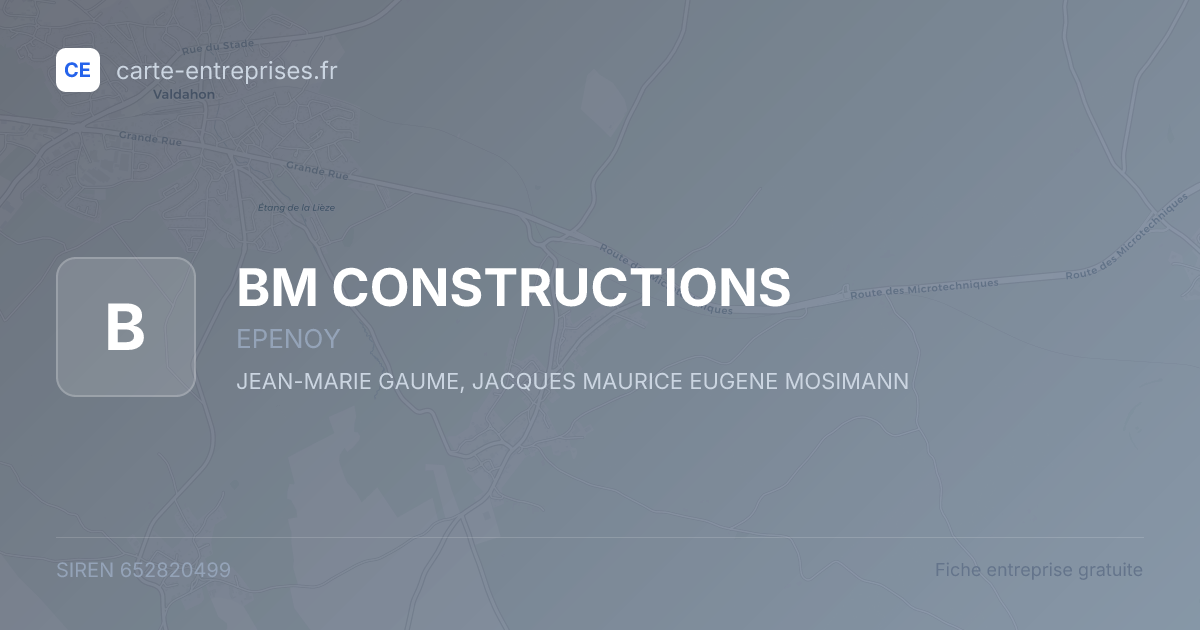 BM CONSTRUCTIONS — 652820499 — fiche entreprise